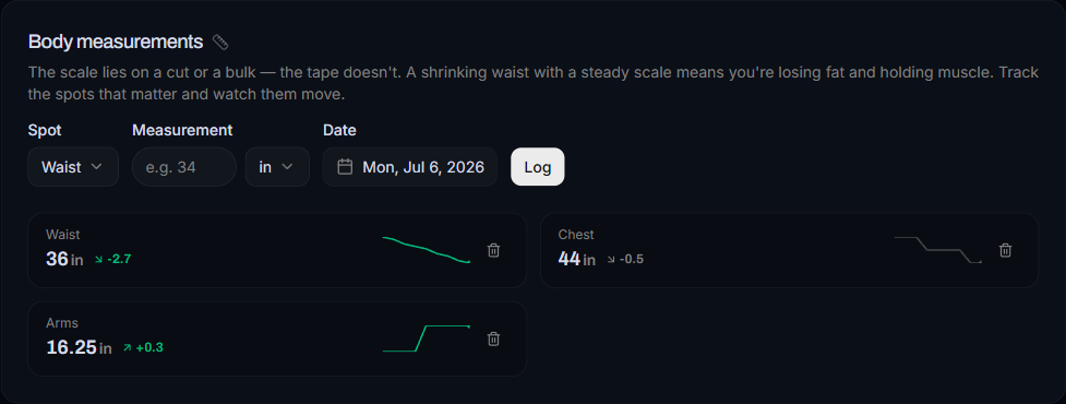 More than the scale: real screenshot from the Chad app